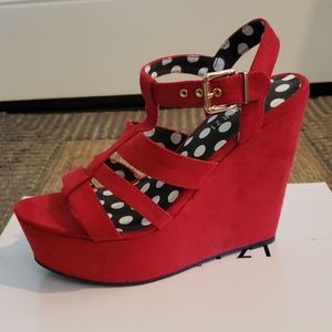 Forever 21 red wedges